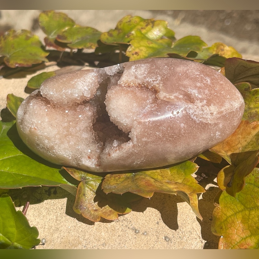 Pink Amethyst Druzy Flower Agate